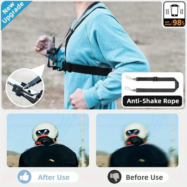 Alt view image 7 of 7 - Bks Adjustable Universal Chest Strap for Action Cameras, Compatible with GoPro iPhone Insta360, ABS Material for Vlogging Cycling Fishing