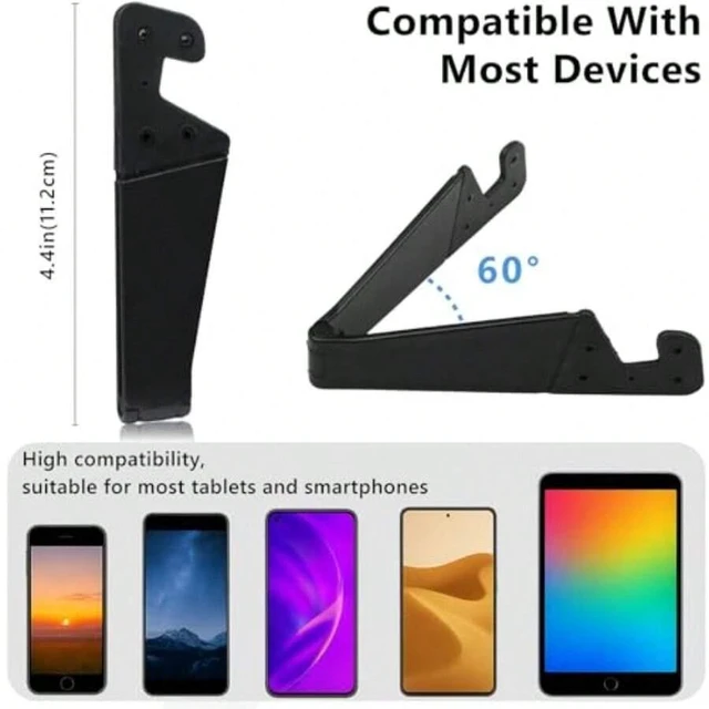 Alt view image 7 of 7 - Bks 4-Pack Portable Foldable Phone Stand Desktop Holder Travel Kickstand Mount for iPhone Android iPad Kindle