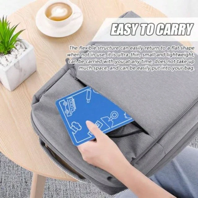 Alt view image 7 of 7 - Bks Flexible Airplane Phone Holder Stand for Travel Plane Desk Treadmill Hotel Universal Smartphone Tablet Device Blue