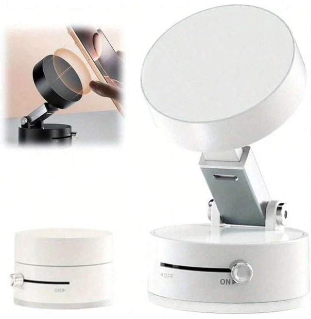 Main image of Bks Double-Sided Vacuum Suction Cup Bracket - 360 Rotatable Foldable Strong Adsorption Non-Punching Mobile Phone Tablet Kitchen Tool Holder Compatible With iPhone Android