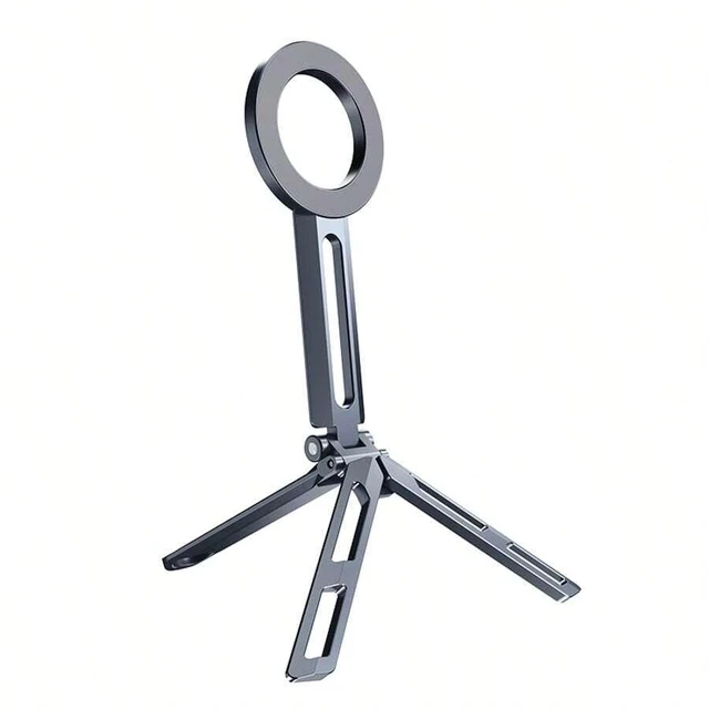 Alt view image 2 of 7 - Bks Foldable Portable Phone Tripod Stand Lightweight Universal Holder for Travel Outdoor Vlog Photography Compatible with iPhone Android
