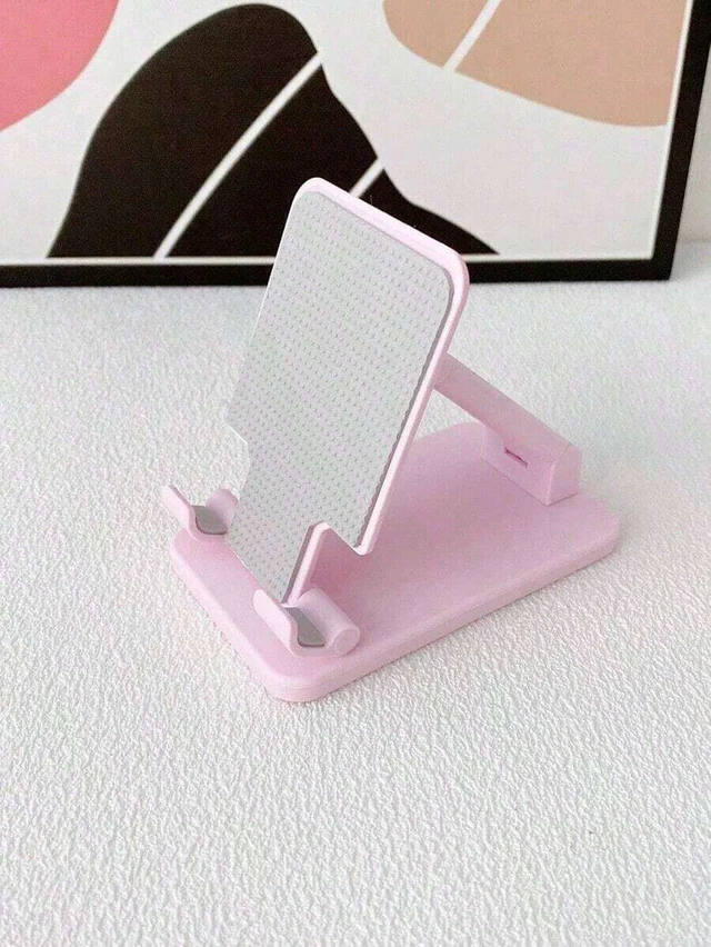 Alt view image 3 of 6 - Bks Foldable Desktop Phone Holder Stand Compatible With Android Devices Pink ABS Material Birthday