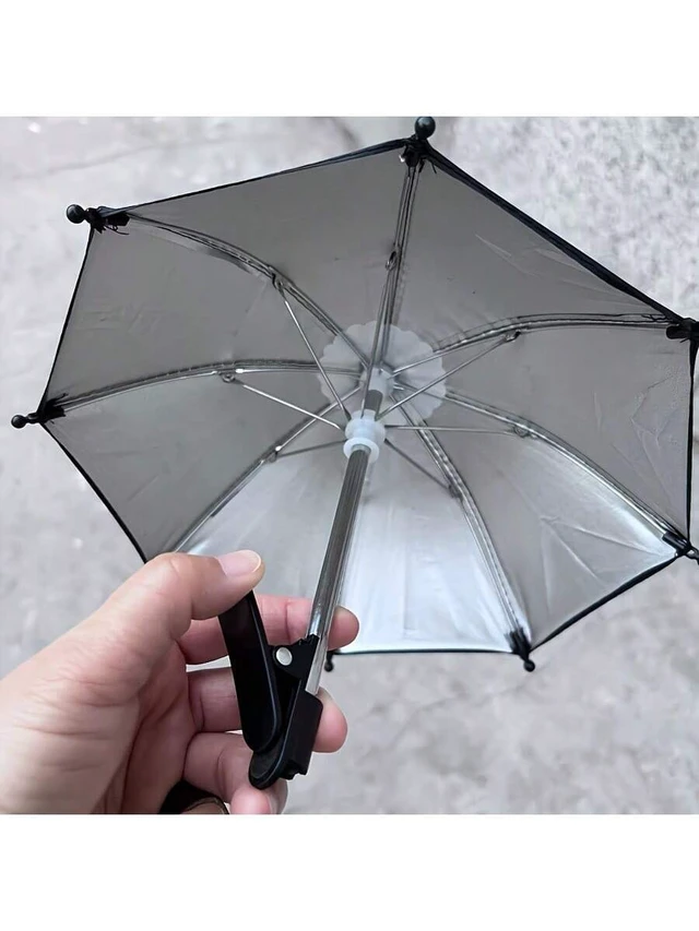 Alt view image 5 of 7 - Bks Black Phone Stand Sunscreen Umbrella Clip Portable Rainproof Sunshade Compatible With iPhone Android Outdoor Gift