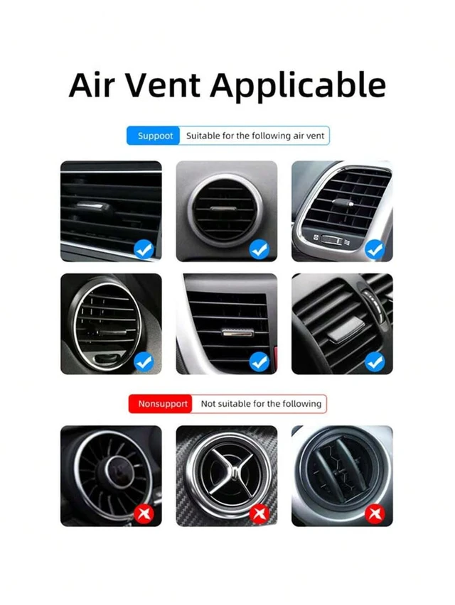 Alt view image 7 of 7 - Bks Car Air Vent Phone Mount Holder Stand for Navigation GPS Universal Smartphone pc