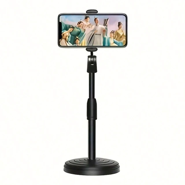 Alt view image 6 of 7 - Bks Adjustable Height Multi Angle ABS Smartphone Holder - Waterproof Tripod Base, Stable Clamping Compatible With IPhone/Android, Video Viewing, Photography, Gaming, Calling Car Phone Holder, Modern D