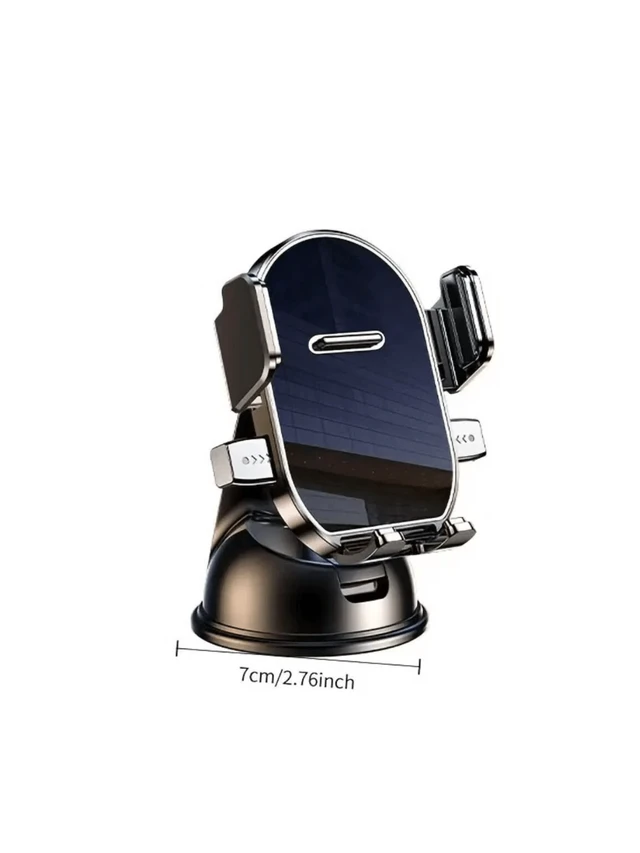 Alt view image 2 of 7 - Bks 360 Adjustable Suction Cup Car Phone Holder, Landscape Portrait Dashboard Navigation Mount, Compact Stylish Design, Universal Auto-Lock Anti-Shake Stand