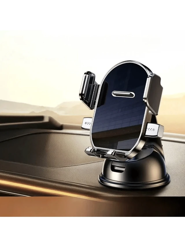 Alt view image 4 of 7 - Bks 360 Adjustable Suction Cup Car Phone Holder, Landscape Portrait Dashboard Navigation Mount, Compact Stylish Design, Universal Auto-Lock Anti-Shake Stand