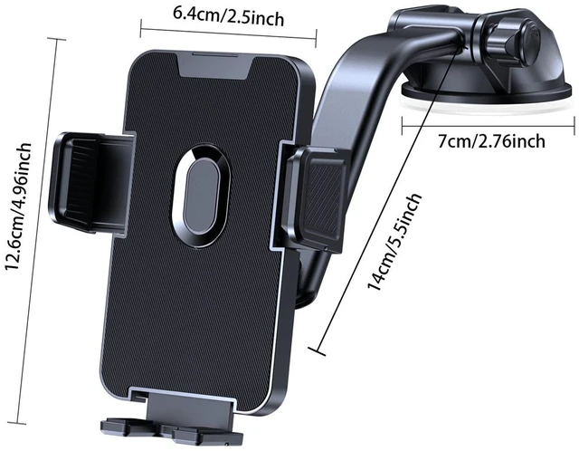 Alt view image 3 of 7 - Bks Universal Car Phone Holder Mount, Dashboard Dash Mobile Stand for iPhone Android Smartphones Gift