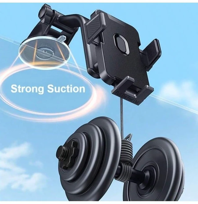 Alt view image 5 of 7 - Bks Universal Car Phone Holder Mount, Dashboard Dash Mobile Stand for iPhone Android Smartphones Gift
