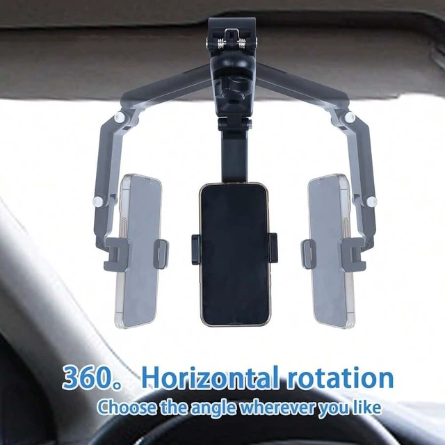 Alt view image 5 of 7 - Bks 1080° Rotatable Car Sun Visor Phone Mount, Multi Angle Adjustable Cell Phone Holder For Car, Universal GPS Navigation Phone Clip