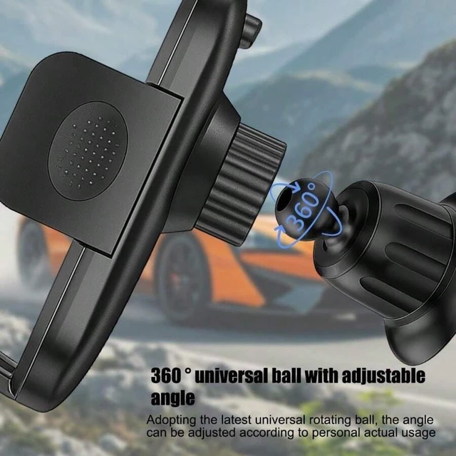 Alt view image 4 of 6 - Bks Car Phone Holder Vent Mount Shockproof Universal Sedan Truck SUV with Metal Hook Clip 360