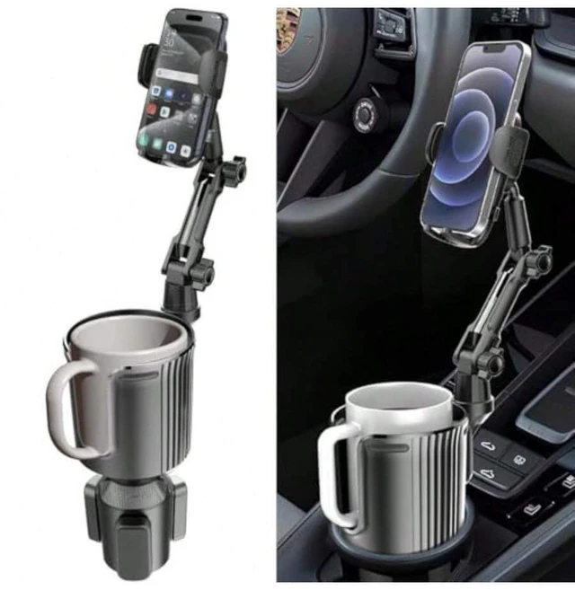 Main image of Bks Universal Cup Holder Phone Mount with 360 Rotation Expandable Stand for All Mobile Phones and Cars