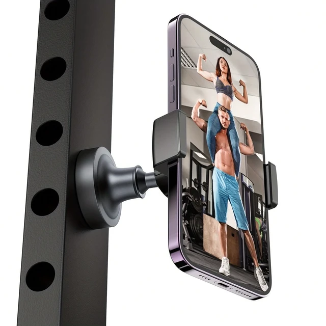 Alt view image 2 of 7 - Bks 360 Rotatable Magnetic Phone Holder Heavy Duty Base for Iron Panels Compatible with 4.7 to 6.5 Inch Smartphones Easy Install