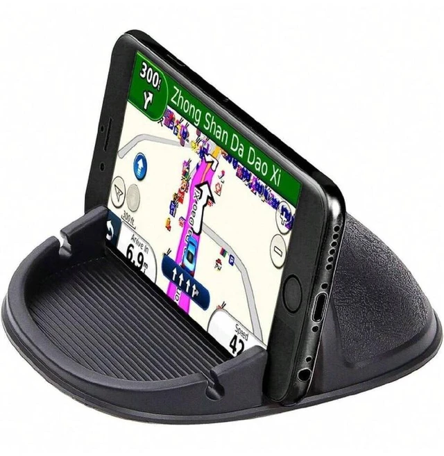 Main image of Bks Oleksil Car Cell Phone Holder Dashboard Mount Anti-Slip Silicone Pad Compatible With iPhone Samsung Android Smartphones Tablets