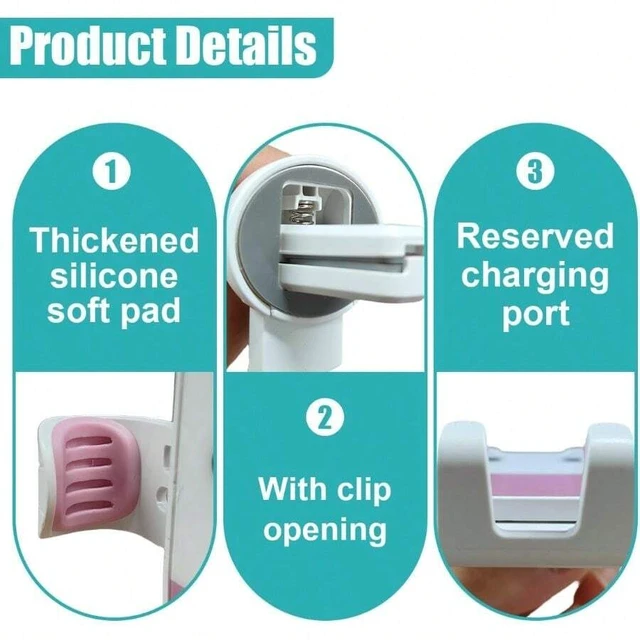 Alt view image 3 of 6 - Bks Car Cell Phone Holder Vent - Universal Smartphone Clamp Mount 360 Rotation Air Vent Cradle for Android Devices