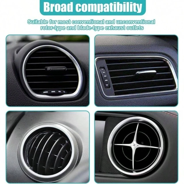 Alt view image 4 of 6 - Bks Car Cell Phone Holder Vent - Universal Smartphone Clamp Mount 360 Rotation Air Vent Cradle for Android Devices
