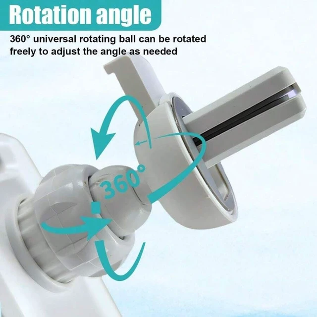 Alt view image 5 of 6 - Bks Car Cell Phone Holder Vent - Universal Smartphone Clamp Mount 360 Rotation Air Vent Cradle for Android Devices