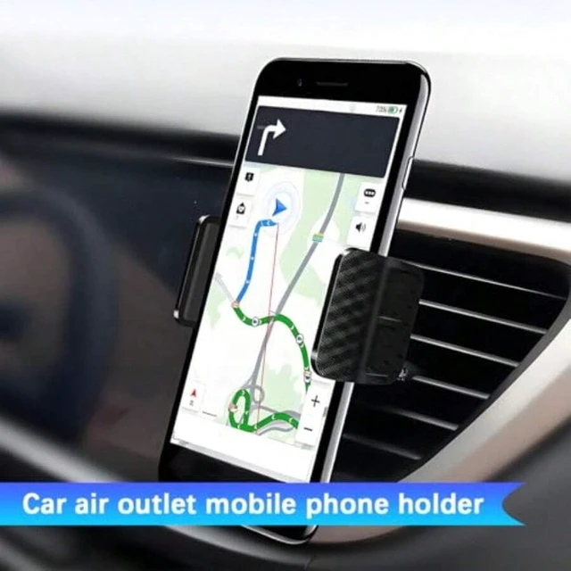 Alt view image 7 of 7 - Bks Adjustable Carbon Fiber Car Vent Phone Holder 360 Rotation Universal Smartphone Mount Stable Hands-Free Automotive Interior Cradle