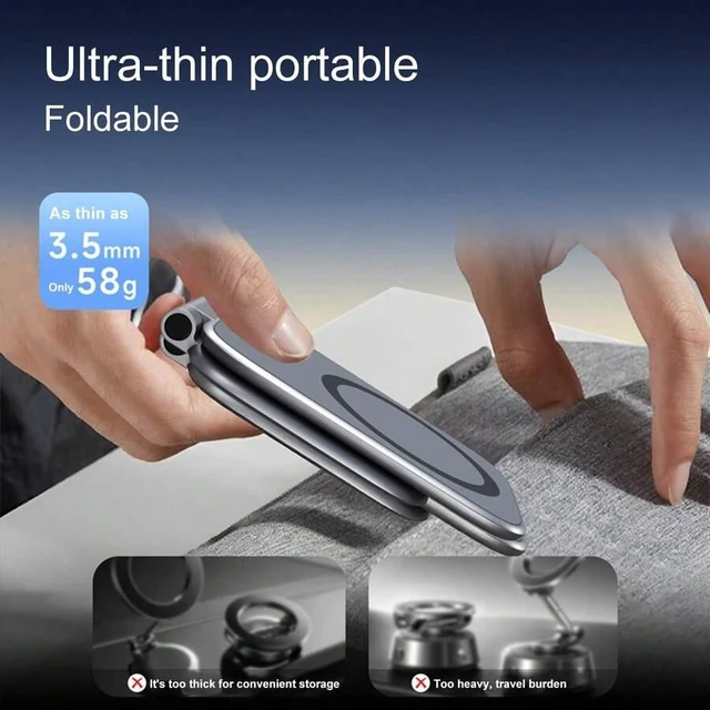 Alt view image 5 of 7 - Bks Magnetic Car Phone Holder Ultra-Thin Portable Stand Landscape Portrait Adjustable Multifunctional Navigation Mount Seconds Adsorption