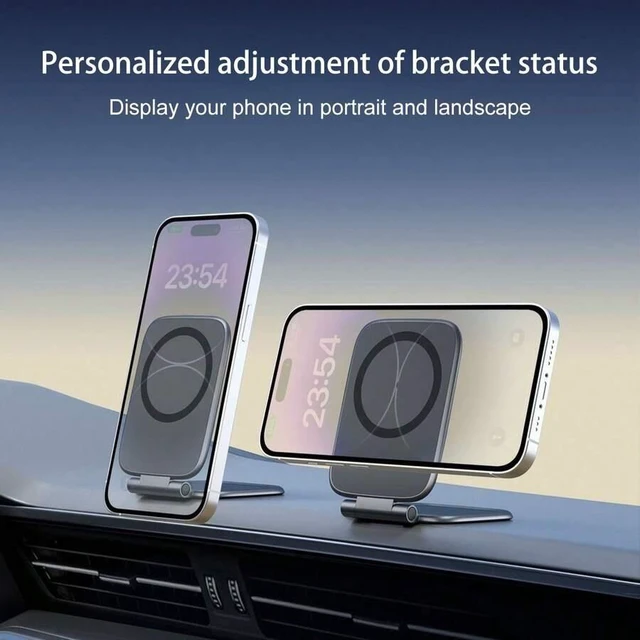 Alt view image 7 of 7 - Bks Magnetic Car Phone Holder Ultra-Thin Portable Stand Landscape Portrait Adjustable Multifunctional Navigation Mount Seconds Adsorption