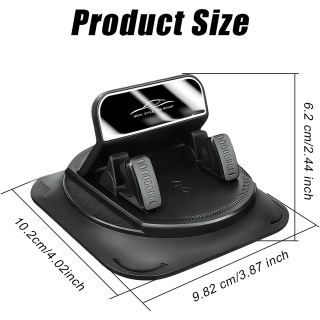 Alt view image 7 of 7 - Bks 360° Rotatable Car Phone Holder, Dashboard Suction Cup Mount, Adjustable Vertical & Horizontal Stand for iPhone Smartphones Fitness Equipment