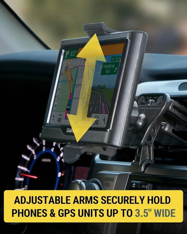 Alt view image 5 of 7 - Bks Vent Phone Mount For Car 360 Adjustable Cellphone Stand Hands-Free Holder Compatible With IPhone 16/15/14/13/12 Series Up To 3.5 Inches