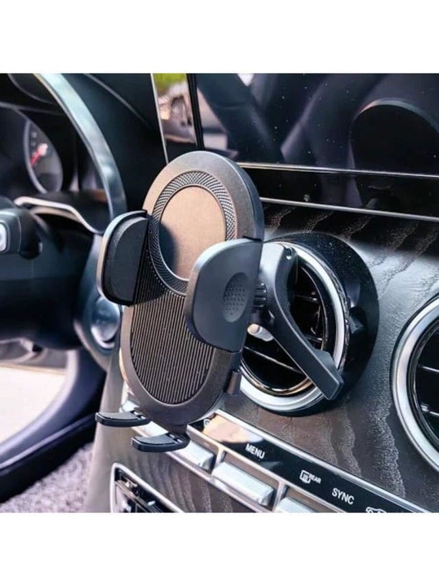 Alt view image 3 of 6 - Bks Round Air Vent Cell Phone Holder Mount For Mercedes Benz C300 GLC300 E S Class A B CLA GLA GLB GLK CLS 250 350 450 Sprinter EQB
