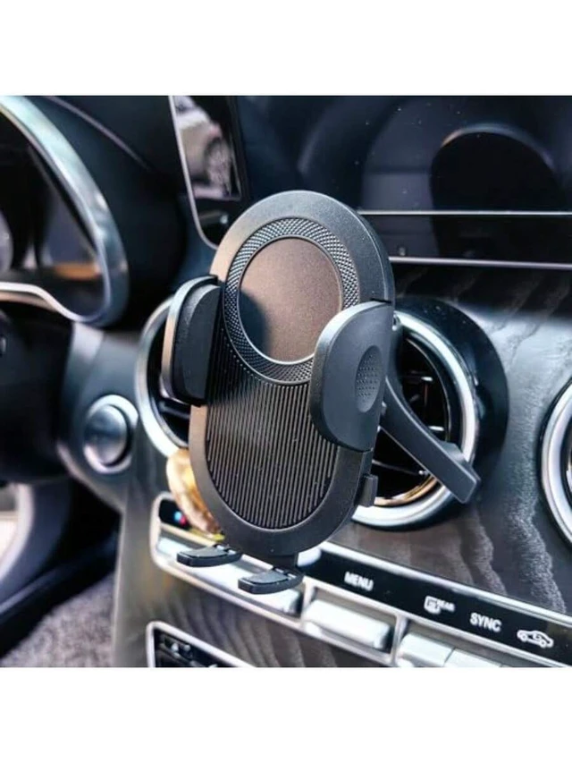 Alt view image 4 of 6 - Bks Round Air Vent Cell Phone Holder Mount For Mercedes Benz C300 GLC300 E S Class A B CLA GLA GLB GLK CLS 250 350 450 Sprinter EQB