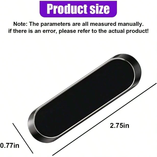Alt view image 2 of 5 - Bks Magnetic Phone Car Mount Flat Stick On Dashboard Cell Phone Stand With Metal Plate Universal Automobile Cradle Compatible With All Smartphones Tablets Black
