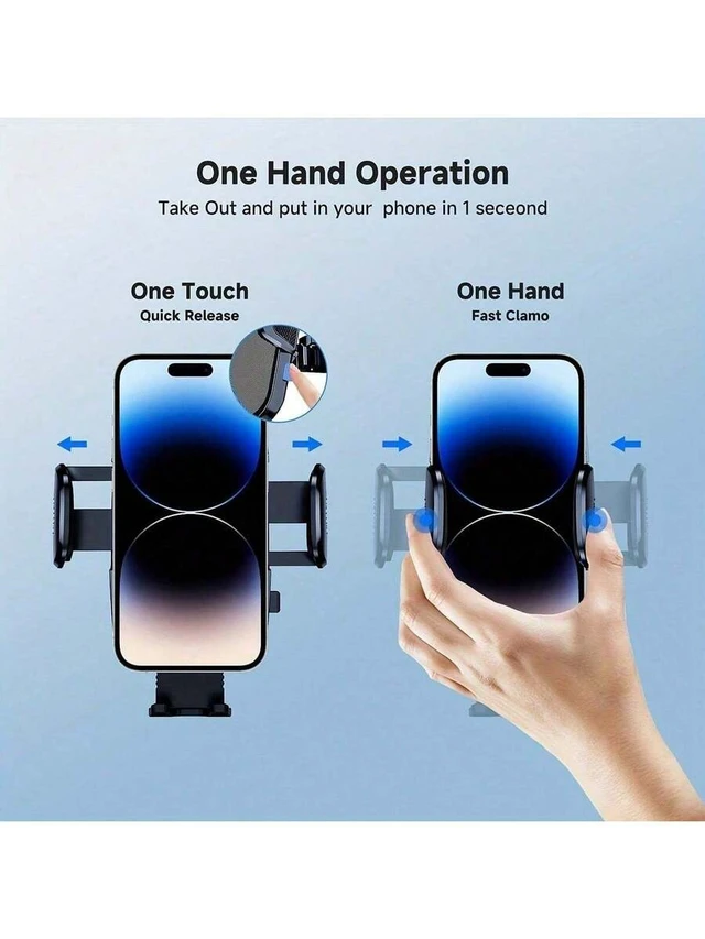 Alt view image 7 of 7 - Bks 360 Degree Universal Car Phone Mount Holder, Strong Suction Cup Windshield Vent Dashboard Stand Compatible With iPhone Android Smartphones GPS Navigation