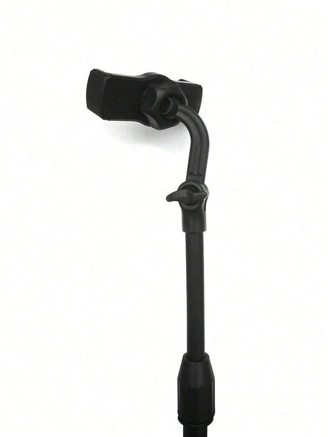 Alt view image 4 of 7 - Bks Round Disc Floor-Standing Adjustable Phone Holder, Multifunctional Rotating Desktop Stand, Height Adjustment for TV Viewing