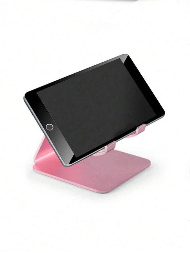 Alt view image 4 of 6 - Bks Pink Aluminum Alloy Slouchy Desktop Phone Stand Holder Compatible with iPhone Android Tablet Gift