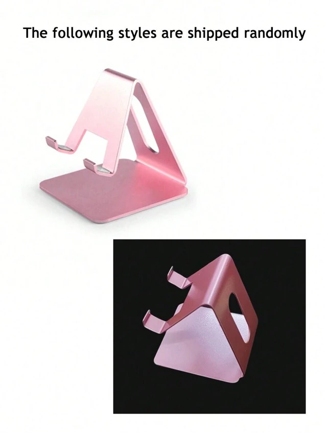 Alt view image 6 of 6 - Bks Pink Aluminum Alloy Slouchy Desktop Phone Stand Holder Compatible with iPhone Android Tablet Gift