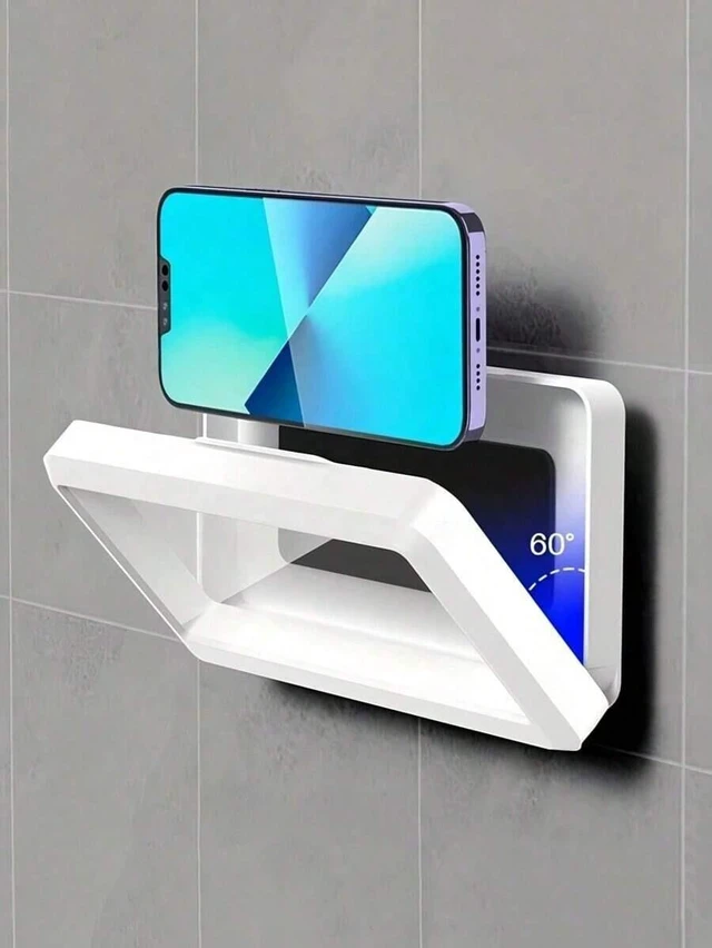 Main image of Bks Waterproof Shower Phone Holder With 360 Rotation Touchscreen Mount for iPhone Android Bathroom Kitchen Wall Stand