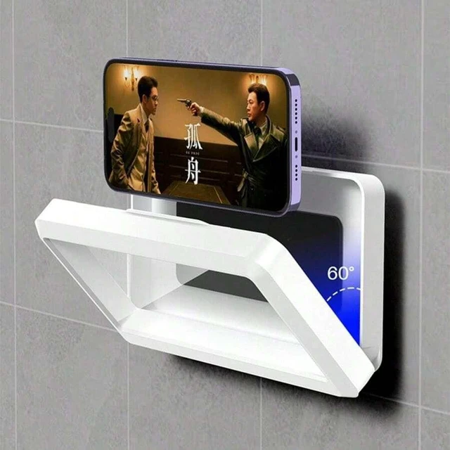 Alt view image 4 of 6 - Bks Waterproof Shower Phone Holder With 360 Rotation Touchscreen Mount for iPhone Android Bathroom Kitchen Wall Stand