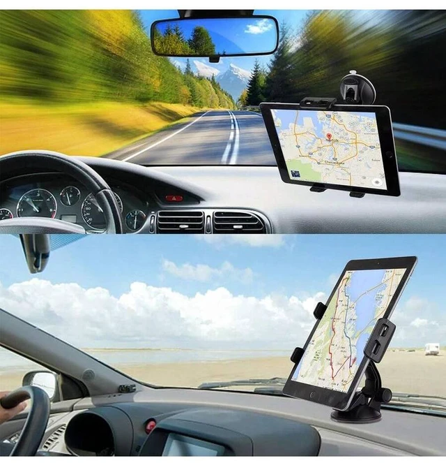Alt view image 3 of 7 - Bks Universal Car Tablet Mount Holder Windshield Dashboard For 4-12 Inch Phone iPad GPS Compatible With IPhone Android
