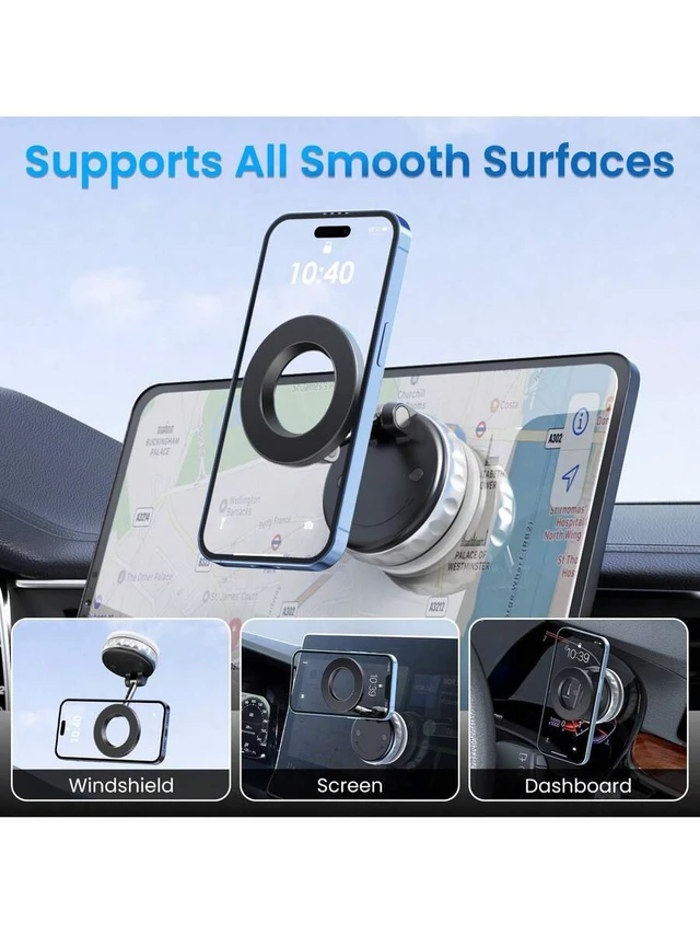 Alt view image 5 of 7 - Bks 360 Rotating Magnetic Phone Holder Foldable Retractable ABS Car Shower Travel Gym Mirror Stand