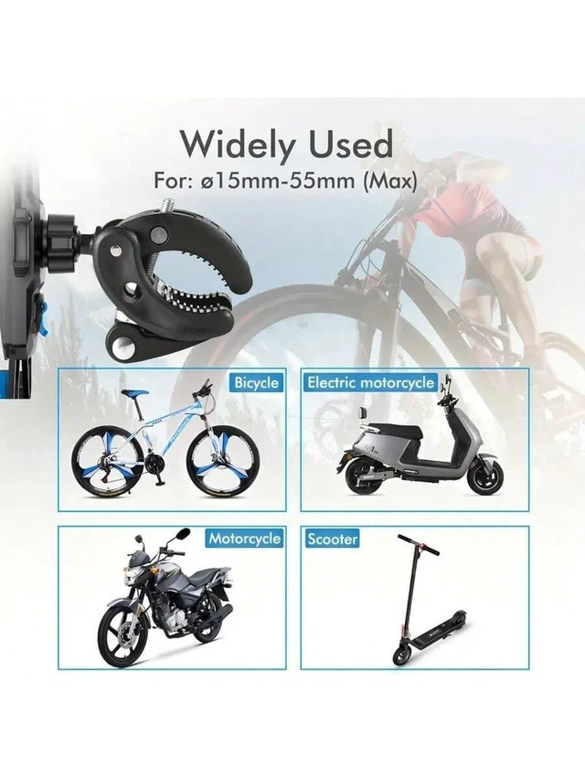 Alt view image 5 of 7 - Bks 360 Rotating Motorcycle Phone Mount, 1s Auto Lock 100mph Anti-Shake, Fits 4-7 Inch Phones, Shockproof GPS Holder for Outdoor Adventure