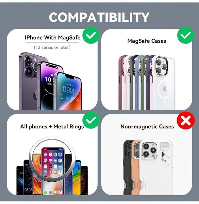 Alt view image 2 of 6 - Bks 360 Degree Nano Gel Magnetic Car Phone Holder Ultra Strong Suction Foldable Retractable Mount for iPhone 17 16 15 14 13 12 Pro Max