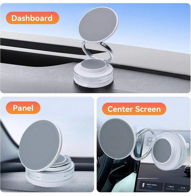 Alt view image 4 of 6 - Bks 360 Degree Nano Gel Magnetic Car Phone Holder Ultra Strong Suction Foldable Retractable Mount for iPhone 17 16 15 14 13 12 Pro Max