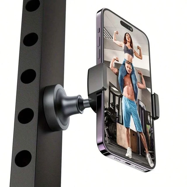 Main image of Bks Black Rotatable Magnetic Phone Holder Stand 360 Degree Heavy Duty Base Compatible With 4.7 to 6.5 Inch Smartphones
