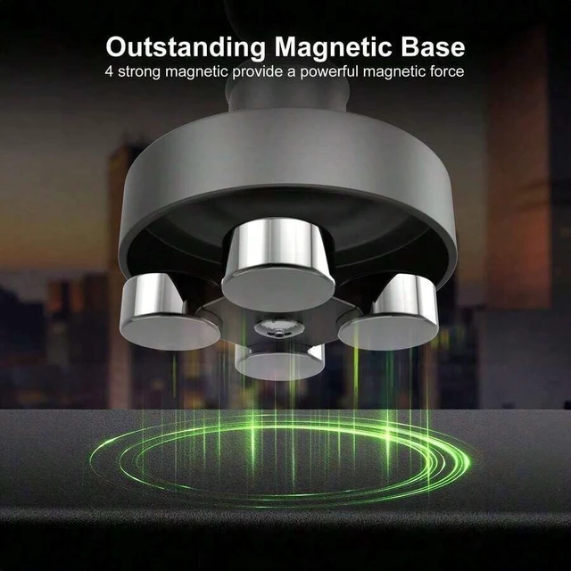 Alt view image 6 of 7 - Bks Black Rotatable Magnetic Phone Holder Stand 360 Degree Heavy Duty Base Compatible With 4.7 to 6.5 Inch Smartphones