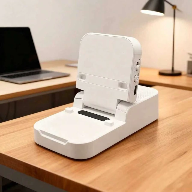 Alt view image 3 of 7 - Bks Wireless Induction Speaker Phone Stand Bluetooth Stereo RGB Light Rotatable Desktop Holder Compatible iPhone Android Tablet