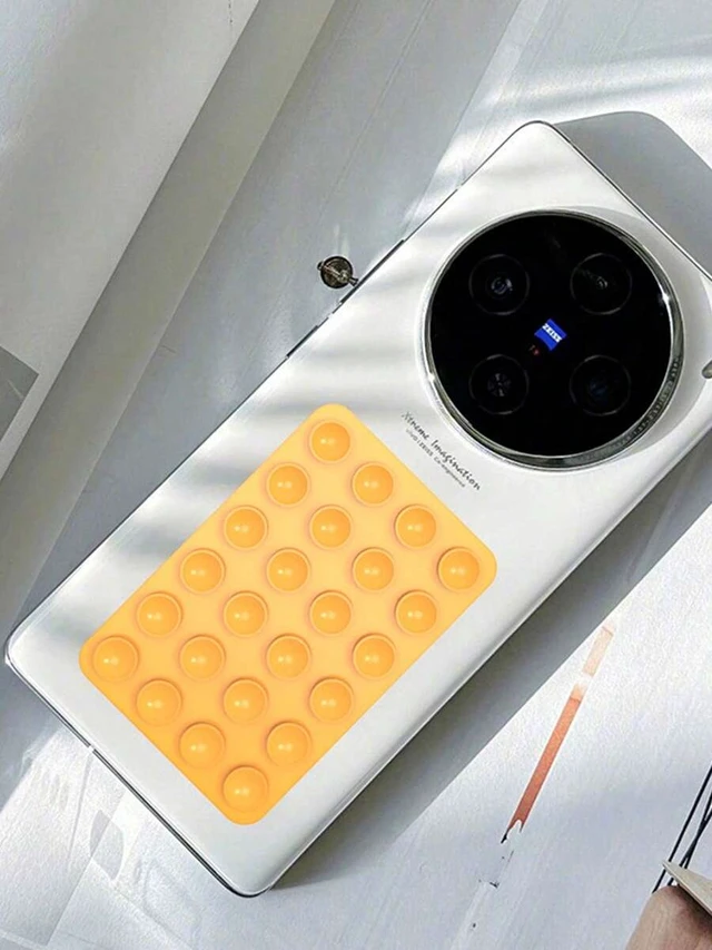 Alt view image 4 of 7 - Bks 2pcs Silicone Suction Cup Phone Stand Anti-Slip Holder Square Minimalist Design for iPhone Android Desktop Bathroom