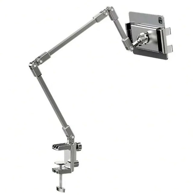 Alt view image 7 of 7 - Bks Adjustable Tablet Stand 360 Rotation Foldable Bedside Holder for 5-12 Inch Devices Compatible with iPad Pro Mini iPhone Android