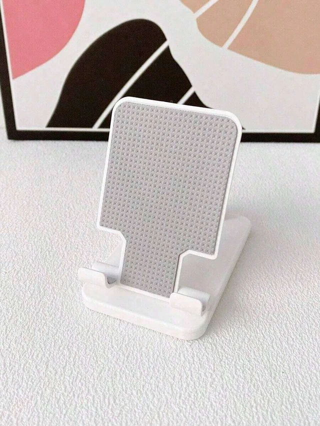 Alt view image 3 of 7 - Bks White Foldable Desktop Phone Holder Stand Compatible With Android iPhone Birthday Gift