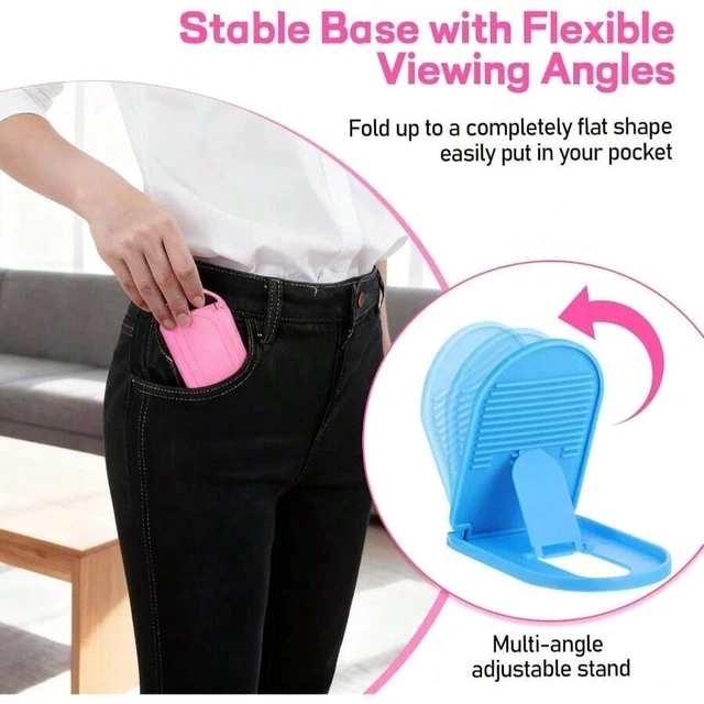Alt view image 4 of 7 - Bks 6PCS Foldable Phone Stand Colorful Desk Holder Portable Travel Tablet Cellphone Accessories Versatile Adjustable