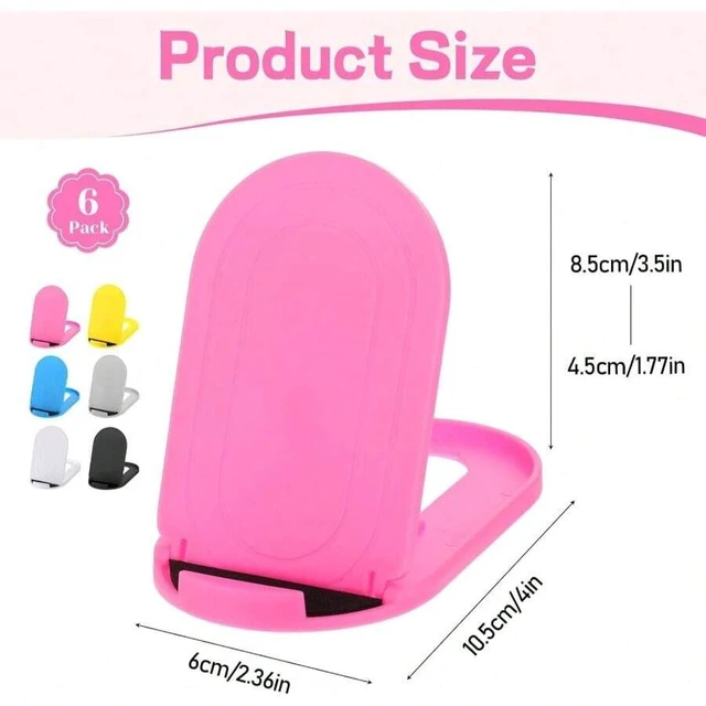 Alt view image 7 of 7 - Bks 6PCS Foldable Phone Stand Colorful Desk Holder Portable Travel Tablet Cellphone Accessories Versatile Adjustable