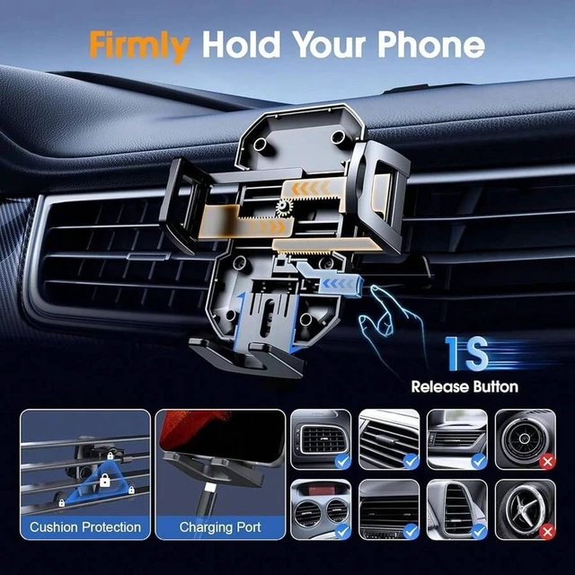 Alt view image 4 of 7 - Bks 3 in 1 Car Phone Holder Mount Strong Suction 360 Adjustable Cell Phone Stand for iPhone and More Smartphones