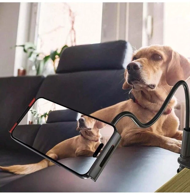 Alt view image 4 of 5 - Bks Universal Desktop Tablet Holder Stand with 360 Rotation Swivel Arm for Mobile Phones and Tablets Bedside Slouchy Shelf